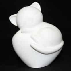 Minimalist Sleeping Kitten on Heart - Front