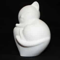 Minimalist Sleeping Kitten on Heart - Left