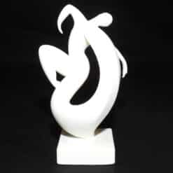 Minimalistic Dancing Abstract Figure Sculpture - Back