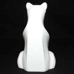 Modern Polar Bear Sitting Sculpture - Back