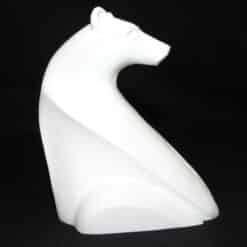 Modern Polar Bear Sitting Sculpture - Right