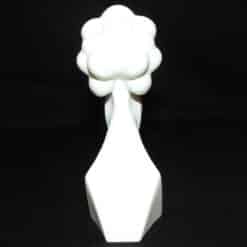 Modern Poodle Sitting Sculpture - Back