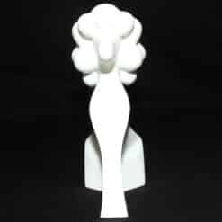 Modern Poodle Sitting Sculpture - Front