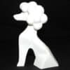 Modern Poodle Sitting Sculpture - Left