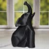 Modern Sitting Elephant Sculpture - Right
