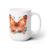 Orange Butterflies 15oz Mug - Right