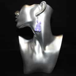 Puffy Bunny Matte PLA 3D Printed Earrings - Head