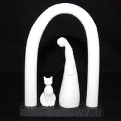 Serene Encounter Minimalist Sculpture - Front