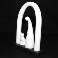 Serene Encounter Minimalist Sculpture - Left