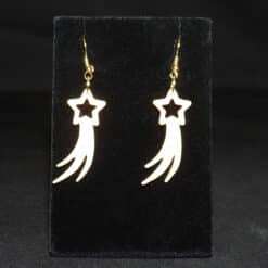 Shooting Star Matte PLA 3D Printed Earrings - Front