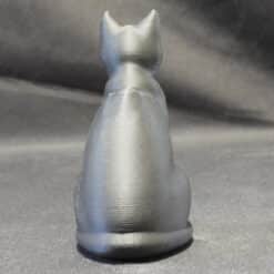 Sitting Black Cat Sculpture - Back