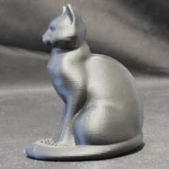 Sitting Black Cat Sculpture - Left