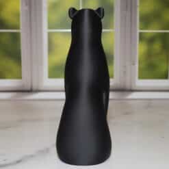 Sleek Black Panther Sculpture - Back