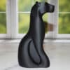 Sleek Black Panther Sculpture - Right