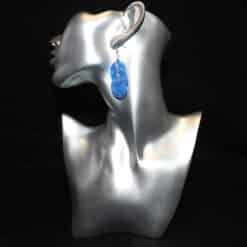 Spiral and Circles Matte PLA 3D Printed Earrings - Head