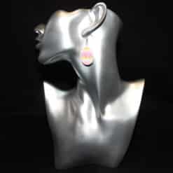 Striped and Polka Dotted Easter Egg Matte PLA 3D Printed Earrings - Head