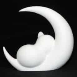The Kitten and the Moon Minimalist Sculpture - Back
