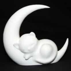 The Kitten and the Moon Minimalist Sculpture - Front