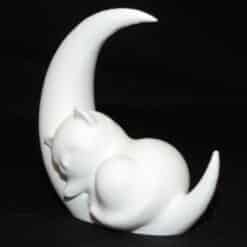 The Kitten and the Moon Minimalist Sculpture - Left