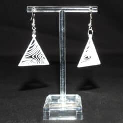 Waves of Geometry Matte PLA 3D Printed Earrings - Back
