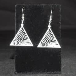 Waves of Geometry Matte PLA 3D Printed Earrings - Front