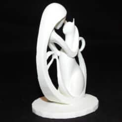 Woman and Cat Minimalist Sculpture - Right