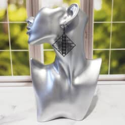 Art Deco Diamond 3D Printed Earrings - Head