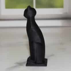 Black Cat Egyptian Pose Sculpture - Left