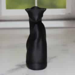 Black Cat Minimalist Sculpture - Back