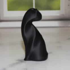 Black Cat Minimalist Sculpture - Left