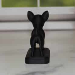 Black Chihuahua Sculpture - Back