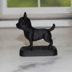 Black Chihuahua Sculpture - Left