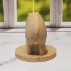 Carved Wood-Style Bear Sculpture - Back