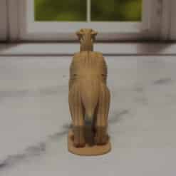 Carved Wood-Style Camel Sculpture - Back