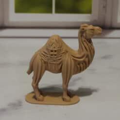 Carved Wood-Style Camel Sculpture - Right