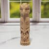 Carved Wood-Style Falcon Totem Pole - Front