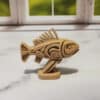 Carved Wood-Style Fish Sculpture - Right
