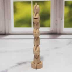 Carved Wood-Style Fish Totem Pole - Right