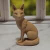 Carved Wood Style Fox Sculpture - Left