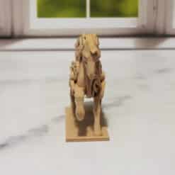 Carved Wood-Style Horse Sculpture - Front
