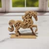 Carved Wood-Style Horse Sculpture - Right