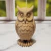 Carved Wood-Style Owl Sculpture - Front