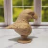 Carved Wood-Style Parrot Bust - Right