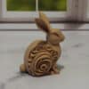 Carved Wood-Style Rabbit Sculpture - Right