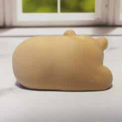 Carved Wood-Style Sleeping Bear Sculpture - Back
