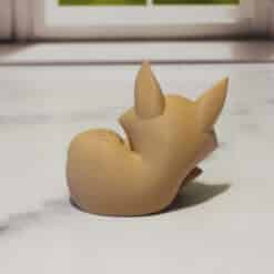 Carved Wood-Style Sleeping Fox Sculpture - Back