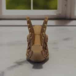 Carved Wood-Style Sparrow Sculpture - Back