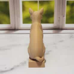 Carved Wood-Style Sphynx Sculpture - Back