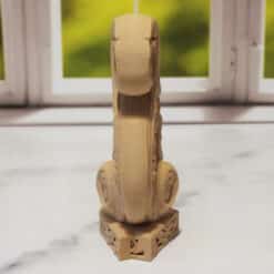 Carved Wood-Style Squirrel Sculpture - Back