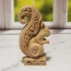 Carved Wood-Style Squirrel Sculpture - Right